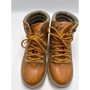 SIMMS Fly Fishing River Wading Boots Felt‎ Sole Leather Brown/Green -  Size 7